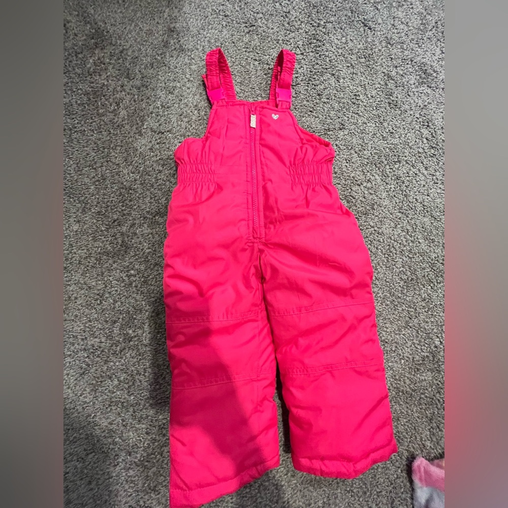 Hot pink toddler snowsuit